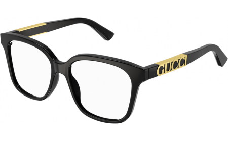GUCCI GG1193O 001 Black Gold Women's 56 mm M Size Eyeglasses  889652393766