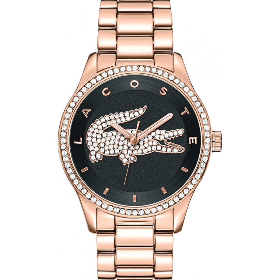 rose gold lacoste watch